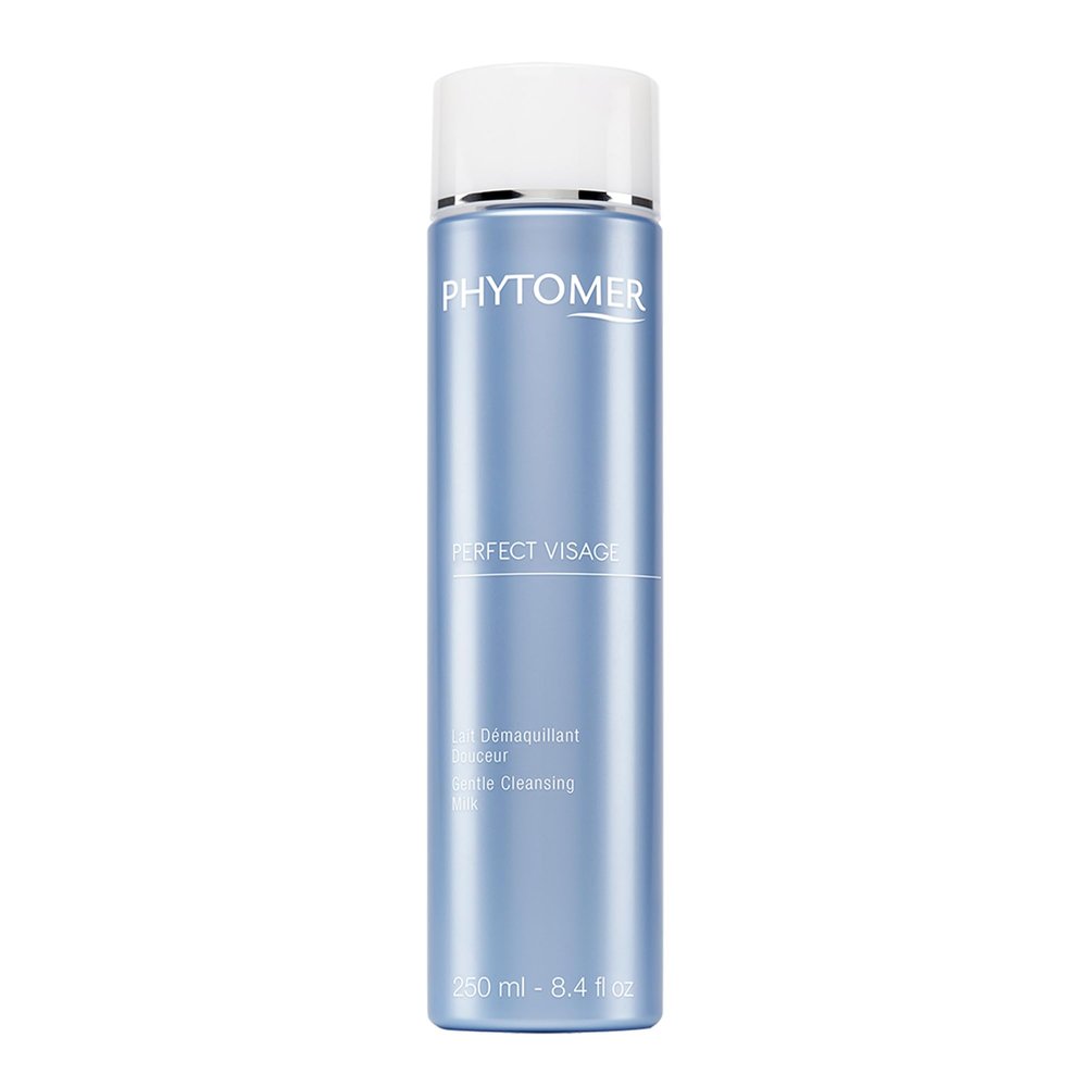 Phytomer Perfect Visage Gentle Cleansing Milk | Moisturzing Daily Face Cleanser & Makeup Remover | Sustainable & Eco-Friendly Skincare | 250ml