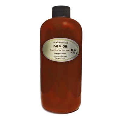 Dr Adorable - 16 oz - Red Palm Oil - Unrefined Raw Extra Virgin 100% Pure Natural Organic Cold Pressed