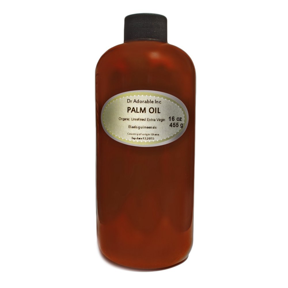Dr Adorable - 16 oz - Red Palm Oil - Unrefined Raw Extra Virgin 100% Pure Natural Organic Cold Pressed