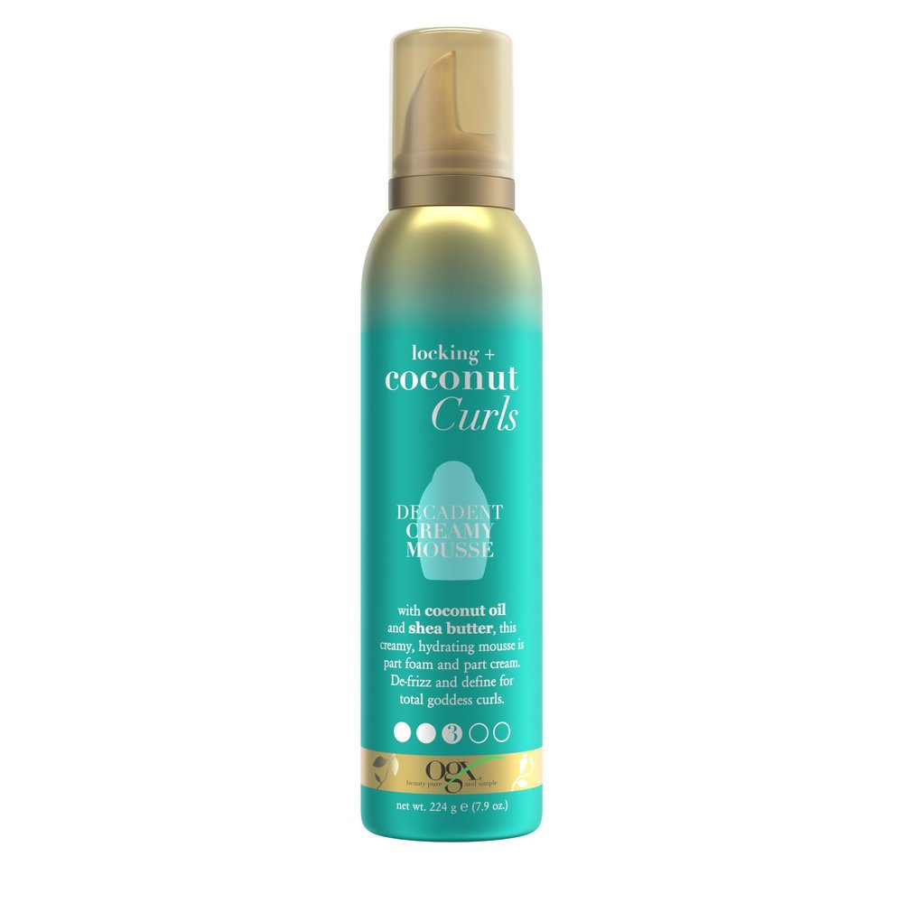 OGX Locking + Coconut Curls Decadent Creamy Mousse, 7.9 Ounce