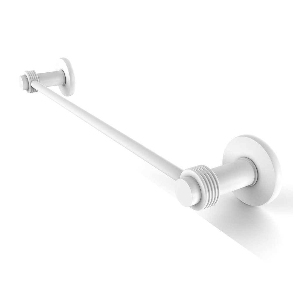 Allied Brass 931G/24 Mercury Collection 24 Inch Groovy Accent Towel Bar, Matte White