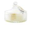 Shelley Kyle Large Handmade Lambs Wool Dusting Powder Puff with Elegant Crystal Dish view 2