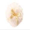 Shelley Kyle Large Handmade Lambs Wool Dusting Powder Puff with Elegant Crystal Dish view 4