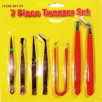 7 Piece Tweezer Set