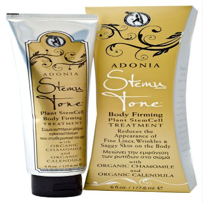 Adonia Organics StemuTone Plant-Based Body Lotion for Firming & Hydration Targets Stretch Marks, Scars, Sagging & Signs of Aging Leaves Skin Soft & Smooth