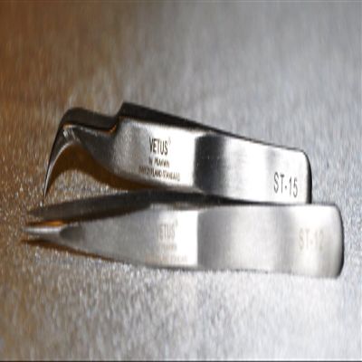 1 pair ofNEW Silver ESD Vetus Straight & Curved Tweezers for Eyelash Extension