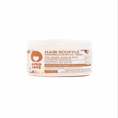 Afro Love Hair Souffl 16 oz Deep Moisturizing Hair Mask with Raw Honey, Shea Butter & Castor Oil Intense Hydration & Repair for Curly, Kinky, and Coily Hair Sulfate & Paraben-Free