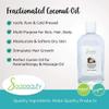 FRACTIONATED COCONUT OIL Cold Pressed Refined | 100% Natural Available in Bulk | Carrier for Essential Oils, Face, Skin, Hair Moisturizer, Soap Making | (4 OZ) view 2