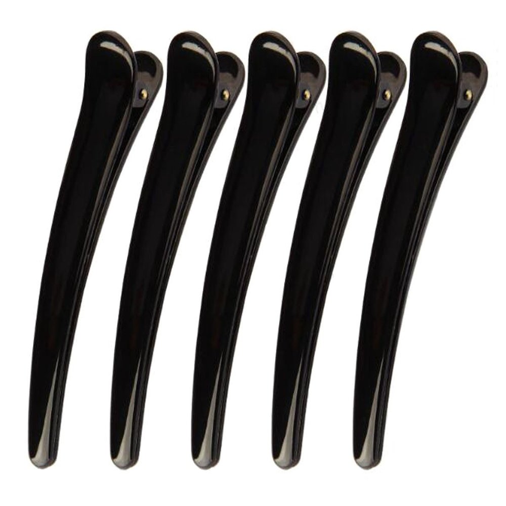 12 Pcs Black Duckbill Clips - DIY Tip Mouth Clip Spring Clip Hair Clips Hair Pins Handmade Headdress Accessories for Women (Length 12cm/4.72in)