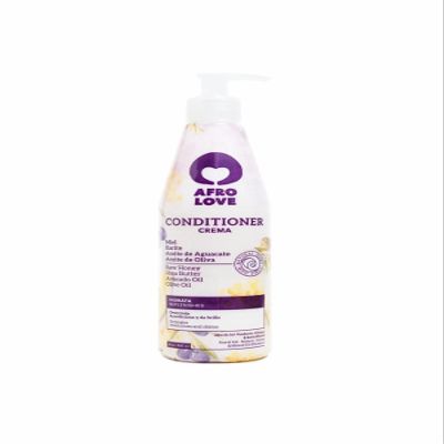 Afro Love Conditioner for Curly Hair, Deep Moisturizing & Frizz Control, Hydrating Conditioner with Raw Honey, Shea Butter, Avocado Oil & Olive Oil Sulfate-Free, Paraben-Free, Silicone-Free, 16 oz