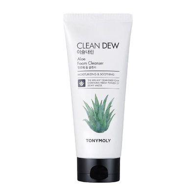 TONYMOLY Clean Dew Aloe Foam Cleanser, Aloe, 6 Fl Oz