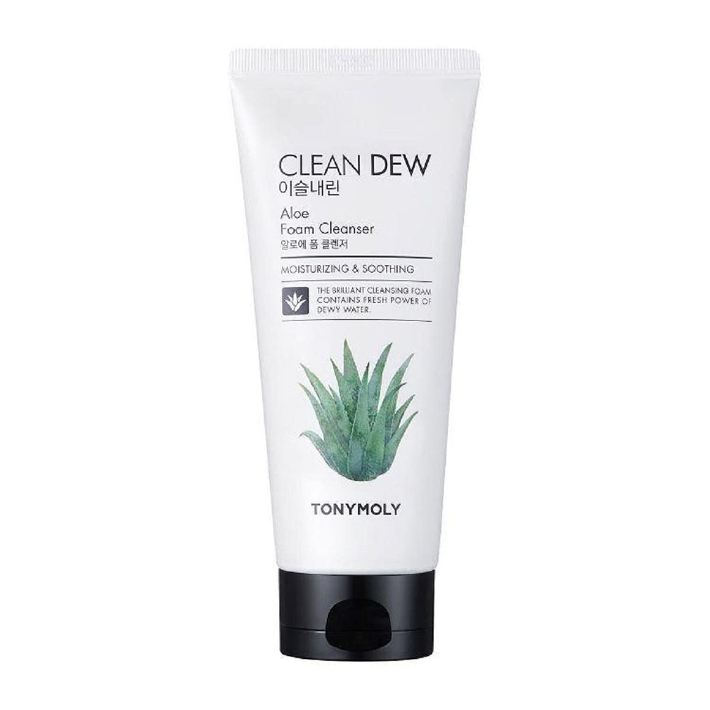 TONYMOLY Clean Dew Aloe Foam Cleanser, Aloe, 6 Fl Oz