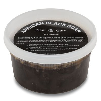 African Black Soap Paste 8 oz. 100% Raw Pure Natural From Ghana. Acne Treatment, Aids Against Eczema & Psoriasis, Dry Skin, Scars and Dark Spots. Great For Pimples, Blackhead, Face & Body Wash.