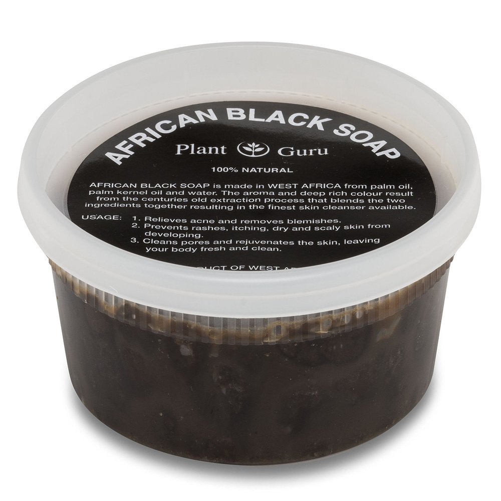 African Black Soap Paste 8 oz. 100% Raw Pure Natural From Ghana. Acne Treatment, Aids Against Eczema & Psoriasis, Dry Skin, Scars and Dark Spots. Great For Pimples, Blackhead, Face & Body Wash.