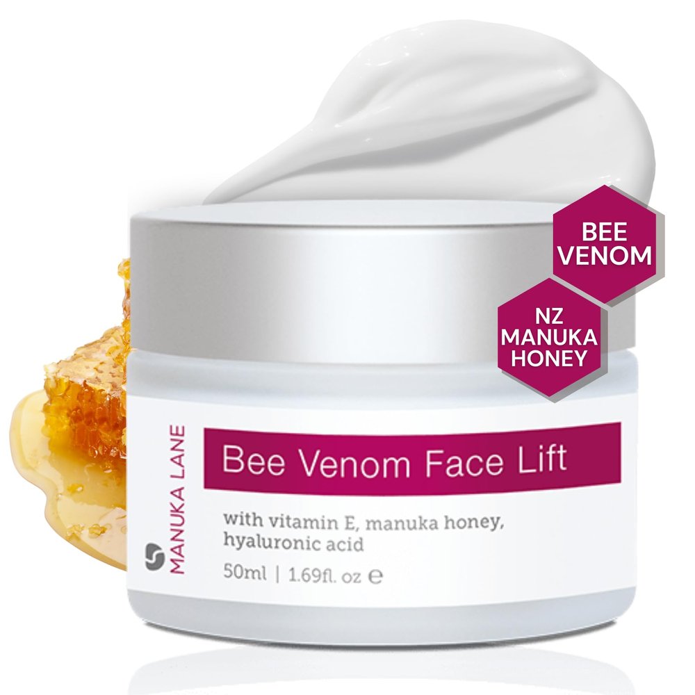Natural Bee Venom Face Lift Treatment Cream with Active Manuka Honey, Shea, Cocoa Butter, and Jojoba  Natures Most Powerful Solution!