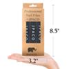 12-Pack Professional Nail Files: Double-Sided Emery Boards for Natural, Acrylic, Poly, and Gel Nails  Washable Black Manicure Tools Set by JPACO (100/180 Grit) view 3