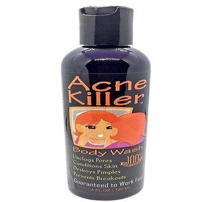 Acne Killer Liquid African Black Soap Body Wash Conditions Skin and Cleanses Pores - 4 floz