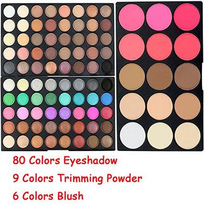 9 Color Face Contour Powder + 6 Color Rose Blush+ 80 Glitter Eyes New Eyeshadow Nude Palette Full Makeup Set