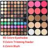 9 Color Face Contour Powder + 6 Color Rose Blush+ 80 Glitter Eyes New Eyeshadow Nude Palette Full Makeup Set view 1