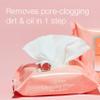 Neutrogena Oil Free Facial Cleansing Makeup Wipes, Disposable Acne Face Towelettes to Remove Dirt, Oil and Makeup for Acne Prone Skin, Pink Grapefruit, 25 Count view 3