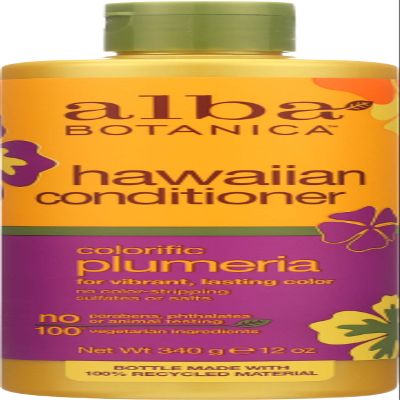 Alba Botanica Natural Hawaiian Conditioner - Colorific Plumeria 12 oz (340 grams) Liquid