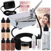 Belloccio Professional Beauty Airbrush Cosmetic Makeup System with 4 Fair Shades of Foundation in 1/4 Ounce Bottles - Kit Includes Blush, Bronzer and Highlighters view 1