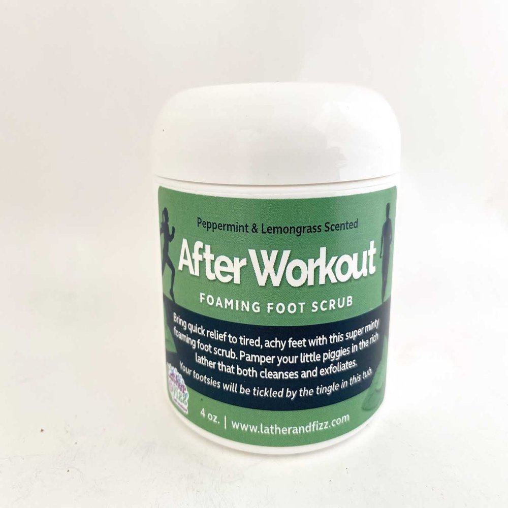 After Workout Peppermint Foaming Foot Scrub