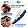 DDP Blue Straight Barber Edge Steel Razor Folding Shaving Knife Double With 11 Blades Razors view 2