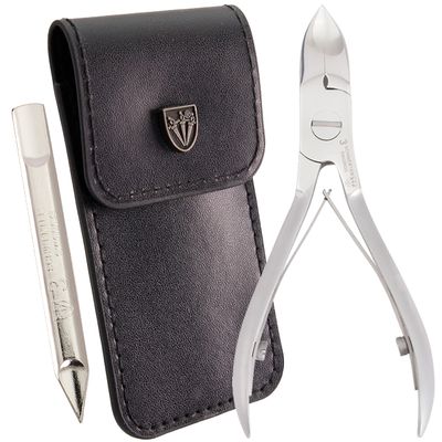 3 Swords Germany Brand Quality Stainless Nail NIPPERS - Remover - Cutter Manicure Pedicure Grooming for Professional fingernail & toenail Care by 3 Swords (BTA)