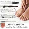 3 Swords Germany - brand quality 7 piece manicure pedicure grooming kit set for professional finger & toe nail care scissors clipper fashion leather case in gift box, Made by 3 Swords (84322) view 3