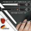 3 Swords Germany - Brand Quality Double Sided (fine & coarse) Sapphire Metal Pocket Nail File (1 Piece), Made in Solingen Germany view 4