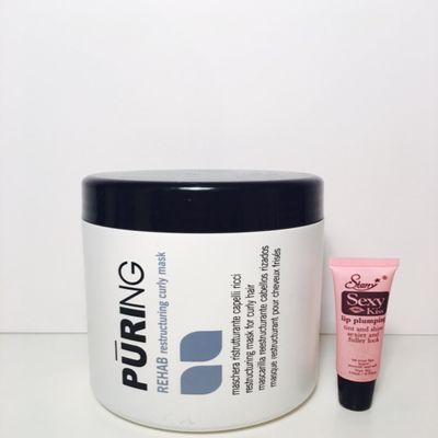 Maxima Hair Technology Mx Puring Rehab Restructuring Curly Mask (For Curly Hair) 1000ml/33.8oz 'Free Starry Kiss Lip Plumping 10 Ml' Jar