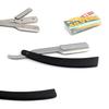 OdontoMed2011 MANUAL FOLDING SHAVING KNIFE BEARD CUTTER SHAVER STRAIGHT EDGE BARBER RAZOR SHAVING RAZORS (Black Razor + 11 Blades) view 1