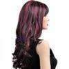 ADAMAI 23'' Cool Natural Long Mixed Black-Red Fluffy Curly Waves Women Lady Comfortable Synthetic Hair Wigs view 2