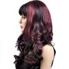 ADAMAI 23'' Cool Natural Long Mixed Black-Red Fluffy Curly Waves Women Lady Comfortable Synthetic Hair Wigs view 4