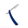 OdontoMed2011 PROFESSIONAL STRAIGHT BARBER EDGE STEEL RAZORS FOLDING SHAVING KNIFE BLUE FOLDING HAIR REMOVAL SHAVING RAZOR DOUBLE (Blue Handle) view 1