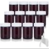 (12 pack) 6 oz Amber PET Plastic Low Profile Refillable Jar with White Lid view 1