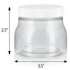 (6 pack) 8 oz Clear PET Plastic Tuscany Refillable Jar with White Smooth Lid view 2