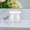 (6 pack) 8 oz Clear PET Plastic Tuscany Refillable Jar with White Smooth Lid view 4