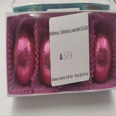 SPA PURE Wellness Collection LAVENDER - CALM BURST (4-pack) Aromatherapy Fizzing Shower Bombs by Spa Pure Naturals