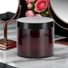 (12 pack) 6 oz Amber PET Plastic Refillable Jar with Black Lid view 4