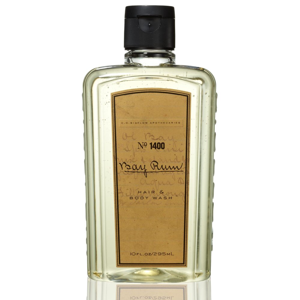 C.O. Bigelow Bay Rum Hair & Body Wash for Men, Citrus Spice Scented Men's 2 in 1 Shampoo & Body Wash with Aloe Vera, 10 Fl Oz