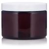 JUVITUS 6 oz Amber PET Plastic (BPA Free) Refillable Low Profile Jar (6 pack) Refillable Empty Storage Containers (White Lids) view 3
