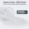 EAONE Clear Elastic Hair Rubber Bands, 2500pcs No Damage Mini Hair Ties Small Tiny Ponytail Holder, Hairstyling Accessories for Women Girls, 20mm in Diameter and 2mm in Width view 3