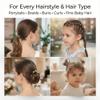 EAONE Clear Elastic Hair Rubber Bands, 2500pcs No Damage Mini Hair Ties Small Tiny Ponytail Holder, Hairstyling Accessories for Women Girls, 20mm in Diameter and 2mm in Width view 4