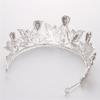 Wiipu Baroque Drop Rhinestone Crystals leaves Tiara Crown,5.5" Diameter(A1700) (White) view 2