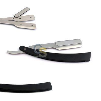 G.S MANUAL FOLDING SHAVING KNIFE BEARD CUTTER SHAVER STRAIGHT EDGE BARBER RAZOR BLACK UP TO 22 BLADES (SET OF 11 BLADES)