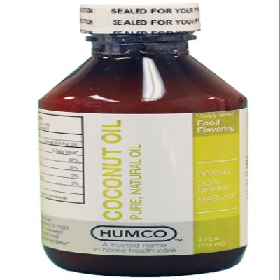 Pure Coconut Oil, 4oz. 100 Pure and Natural Oil. Skin Care. Soap Making. Baking.