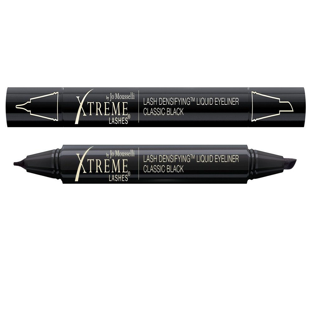 Xtreme Lashes Lash Densifying Liquid Eyeliner, Classic Black, Smudge-Resistant, Dual-Tip, Long-Lasting Make Up, Hypoallergenic, Safe for Eyelash Extensions
