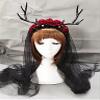 Original Manual antlers deer Ear Hair Hoop Forest Animal Exhibition Cosplay Headband Gothic view 3